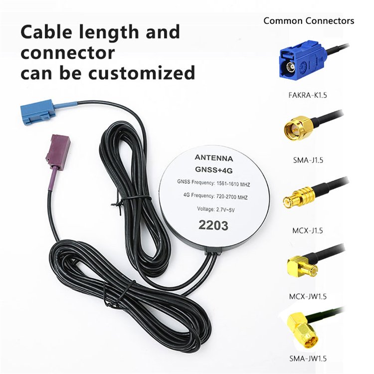 GPS 4G LTE Magnetic Mount Combined Antenna for GPS Navigation Head Unit Car Telematics