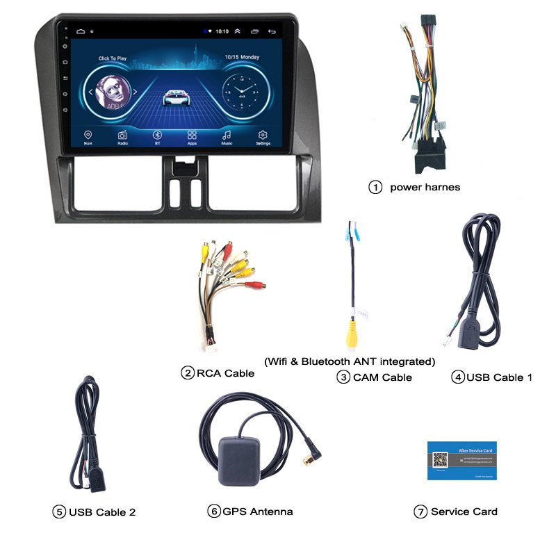 Android 10.0 GPS Navigation Radio Player for Volvo XC60 2009-2012 Video Player Stereo Headuint Free Gps Map(bfd7bcd0)