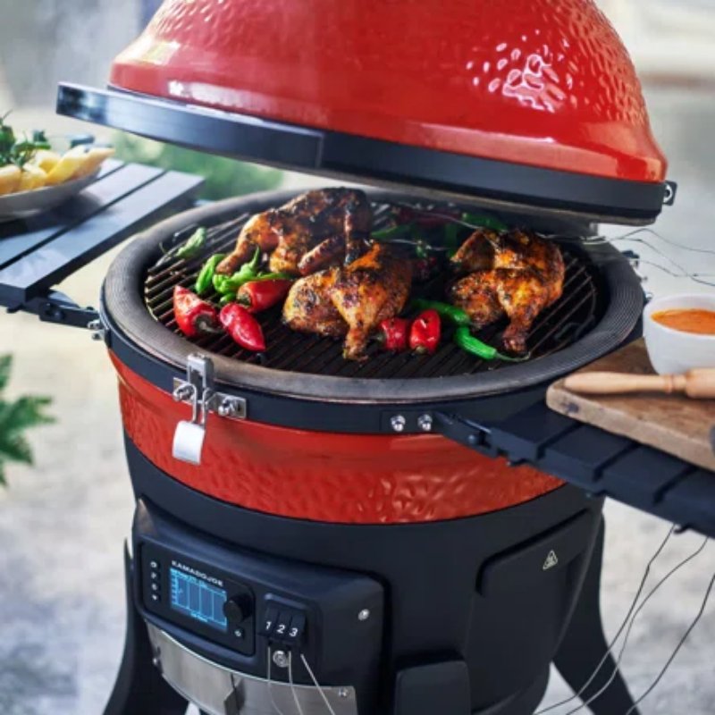 HOT PRODUCT Joe Digital Charcoal Grill and Smoker, 250 square Inches, Aluminum Ceramic Stainless Steel Steel Material