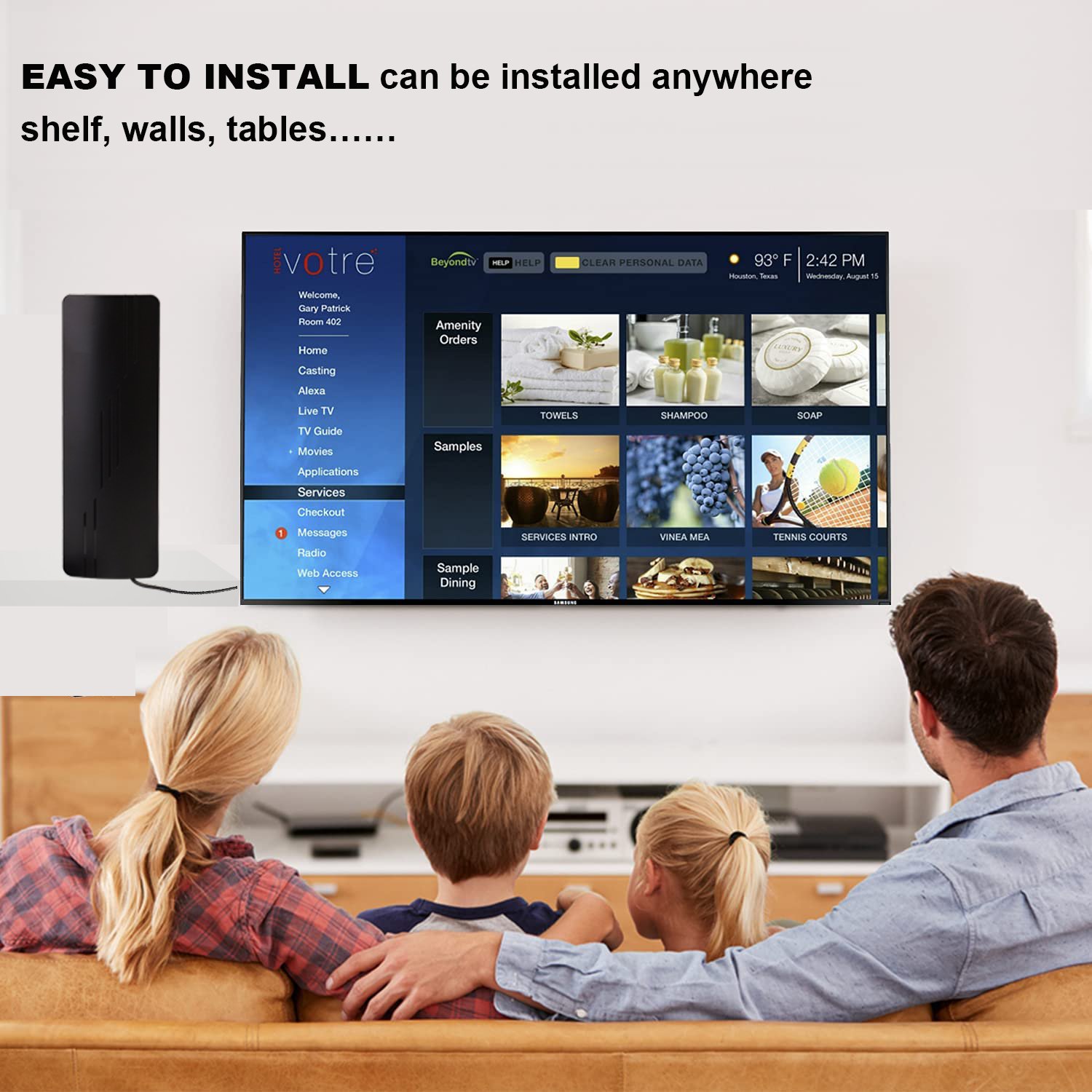 4K UHF Signal Amplifier TV Booster Smart HD Tv Aerial Antenna Wireless Powerful Indoor Digit