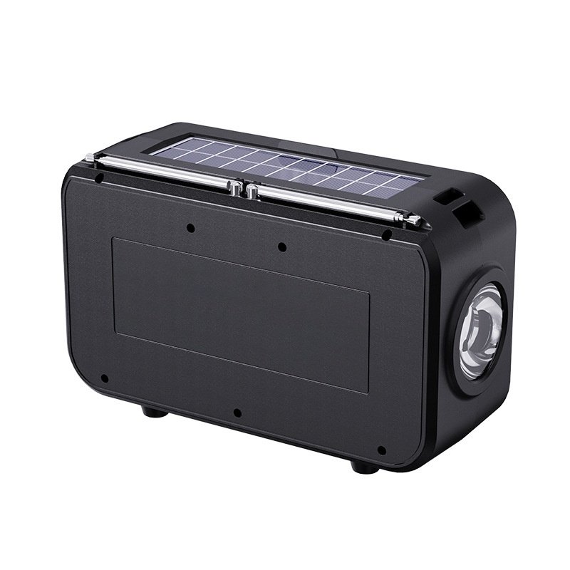 Retro Creative Cross-Border Design Wireless Portable Mini Speaker Heavy Bass Strap-On Radio Private Model Solar Powered Audio