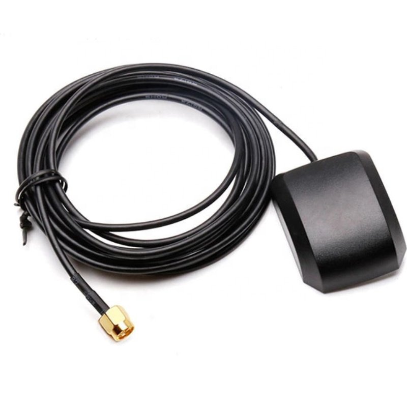1575.42mhz Car Gps Antenna Communication Antenna With Rg174 Cable Sma Male Connector Magnetic Mounting base