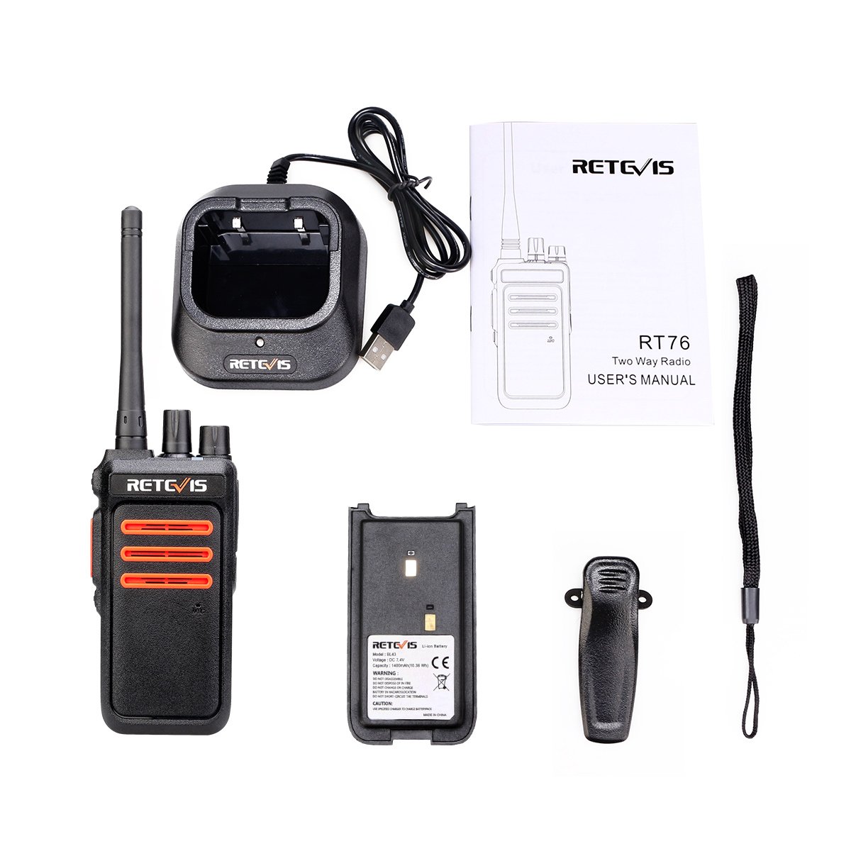 GMRS Licensed Walkie-talkie Two Way Radio Amateur Radio Retevis RT76