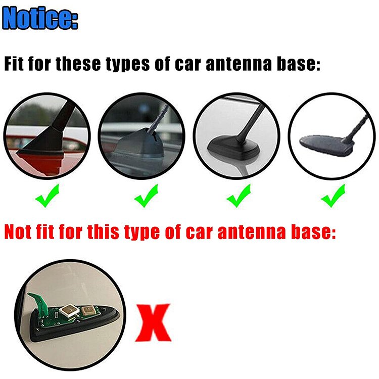 High Quality ABS Shark Fin Antenna Universal Roof Top Decorative Antenna Aerial for Car Trunk SUV with Radio Function