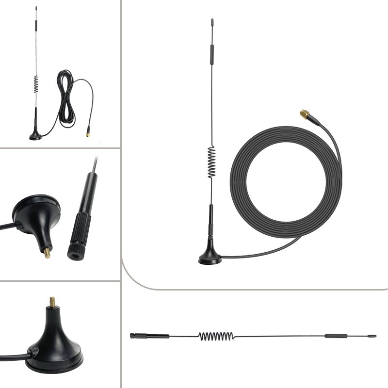 Factory Price 698~960MHz 1710~2700MHz GSM Sucker Antenna with Magnetic Base SMA-MALE Connector RG174 Cable