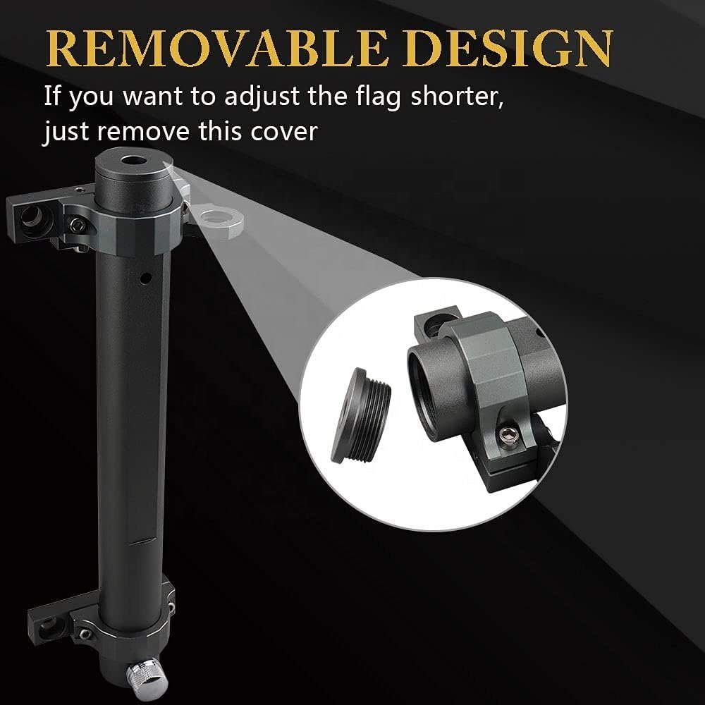 LLevo J/eep Flag Mount with CB Antenna Base JL Tailgate Antenna Flagpole Holder