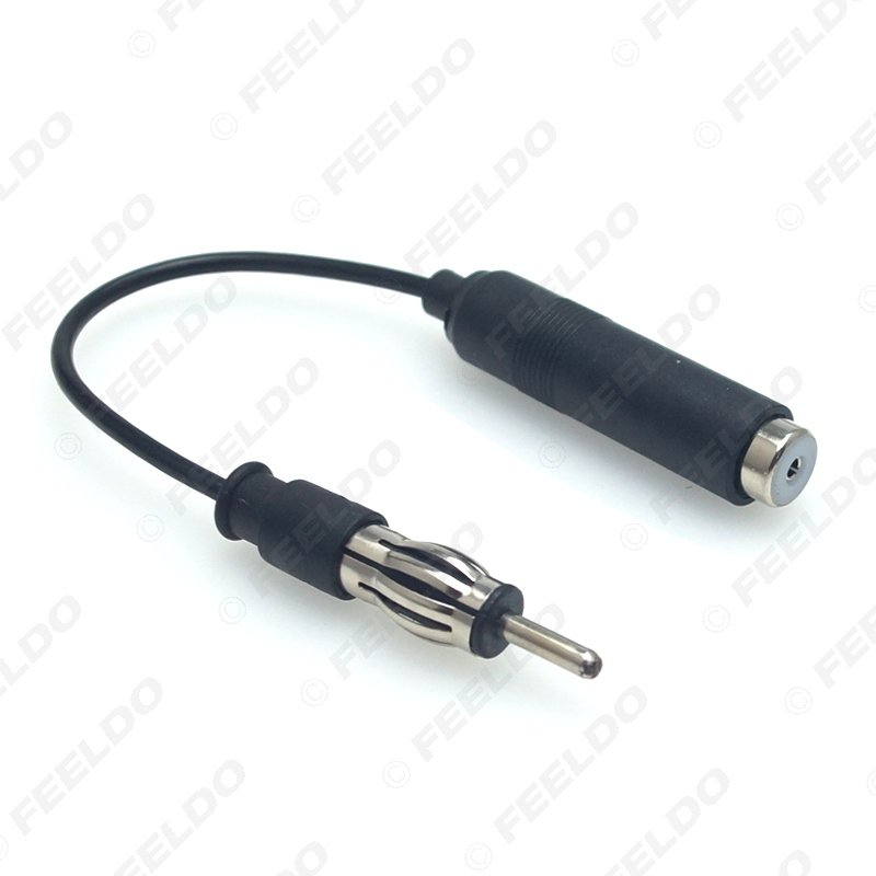 Auto Car Stereo Audio Radio ISO to DIN Male Aerial AM/FM Antenna Extension Cable Plug Adapter