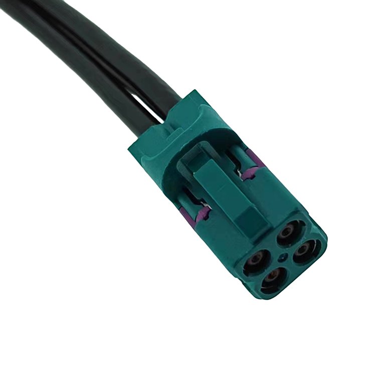 TE 4Pin Mini Male Fakra HFM Z Connector Green to Male Fakra Z *4 Automotive Cable Assembly for Car Stereo Radio Antenna LVDS GPS