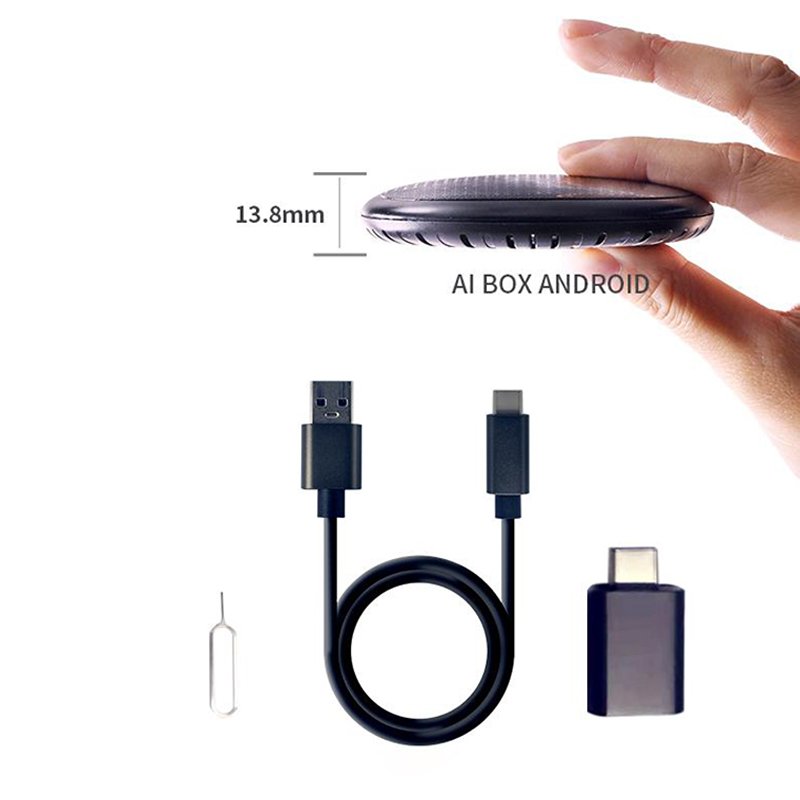 USB Plug and Play Universal Car Smart Box Qual Comm 8 Core 4GB 64GB Wireless CarPlay WiFi Dual BT Applepie Mini S20 AI Box