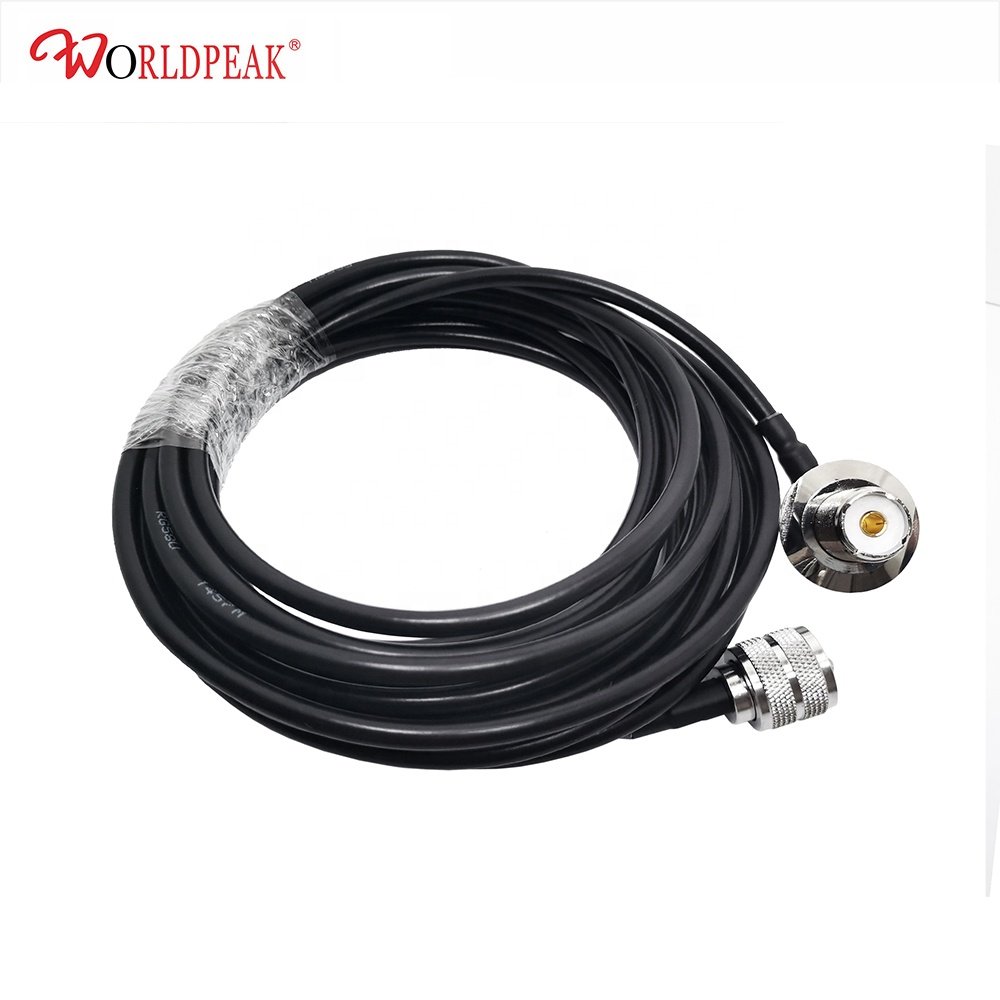 Uhf Pl-259 Male To Uhf So-239 Female Cable For Car Antenna Jack Rf Connector RG58 black Jumper cable assembly