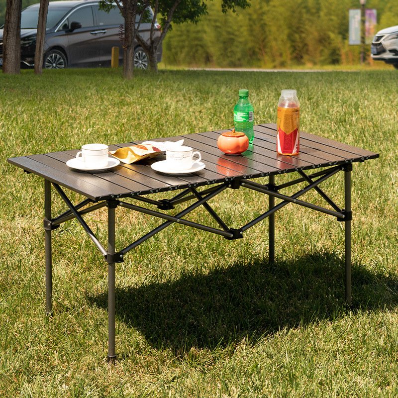 Outdoor Folding Tables and Chairs Portable Aluminum Alloy Table Camping Picnic Outing Car Barbecue Home Egg Roll Table