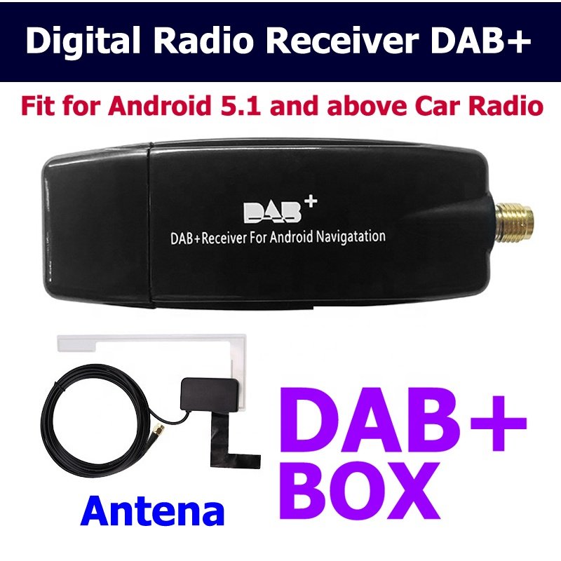 Exontek USB DAB Adapter DB01 Antenna Module DAB+ Receiver Box for Car Android Radio Stereo for European Digital Broadcasting