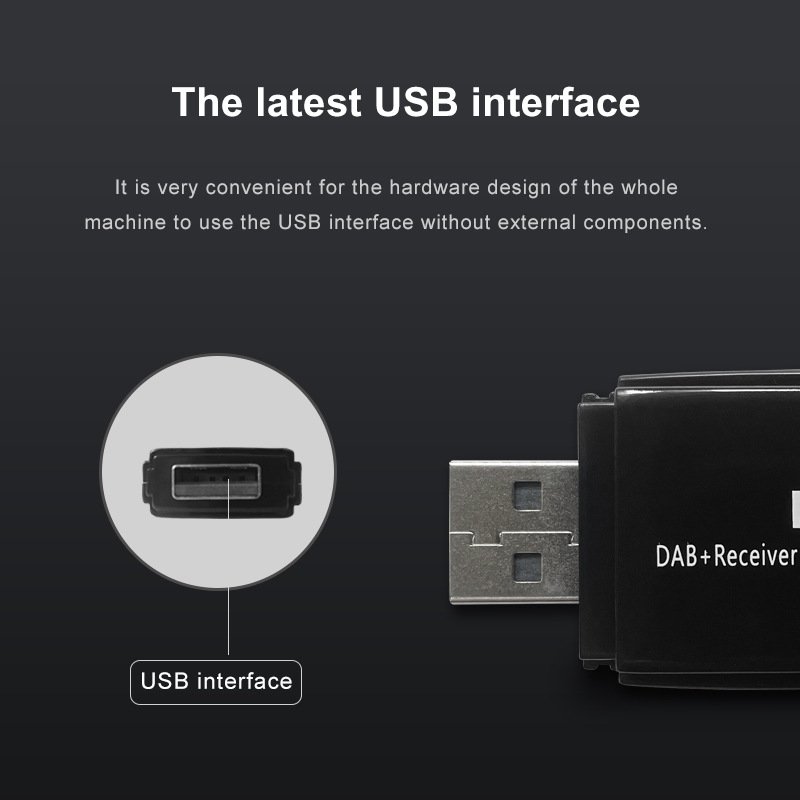 Exontek USB DAB Adapter DB01 Antenna Module DAB+ Receiver Box for Car Android Radio Stereo for European Digital Broadcasting