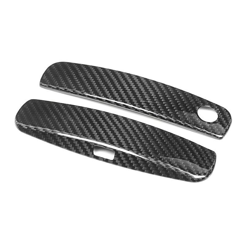 Shasha Carbon Fiber Door Handle Decorative Sticker Carbon Fiber Car Accessories for Dodge Challenger/Charger 2011-2024