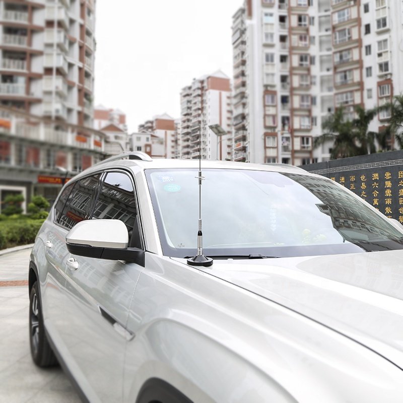 NB-90 Car Magnet Antenna Mount with 4M Feeder Cable for 5W Walkie Talkie Mobile Radio PL259 Magnetic Antenna Base