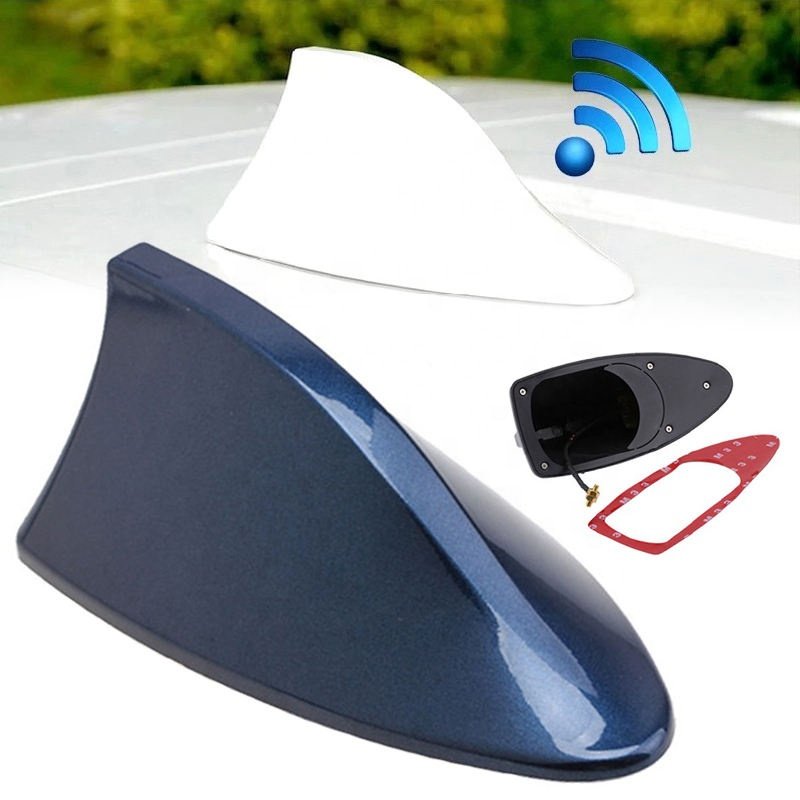 Factory Custom Shark Fin Roof Car Antenna AM/FM Radio Signal Decorative for SUV Truck Van with Adhesive