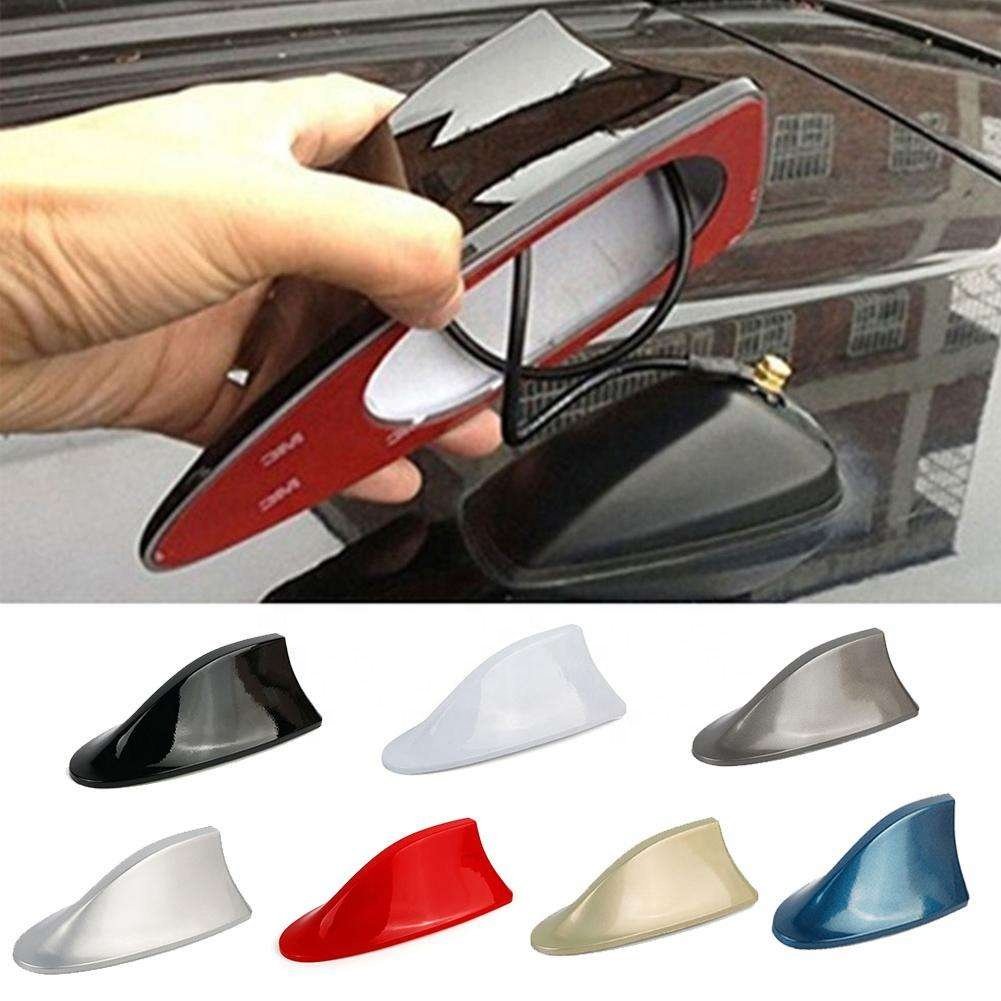 Factory Custom Shark Fin Roof Car Antenna AM/FM Radio Signal Decorative for SUV Truck Van with Adhesive