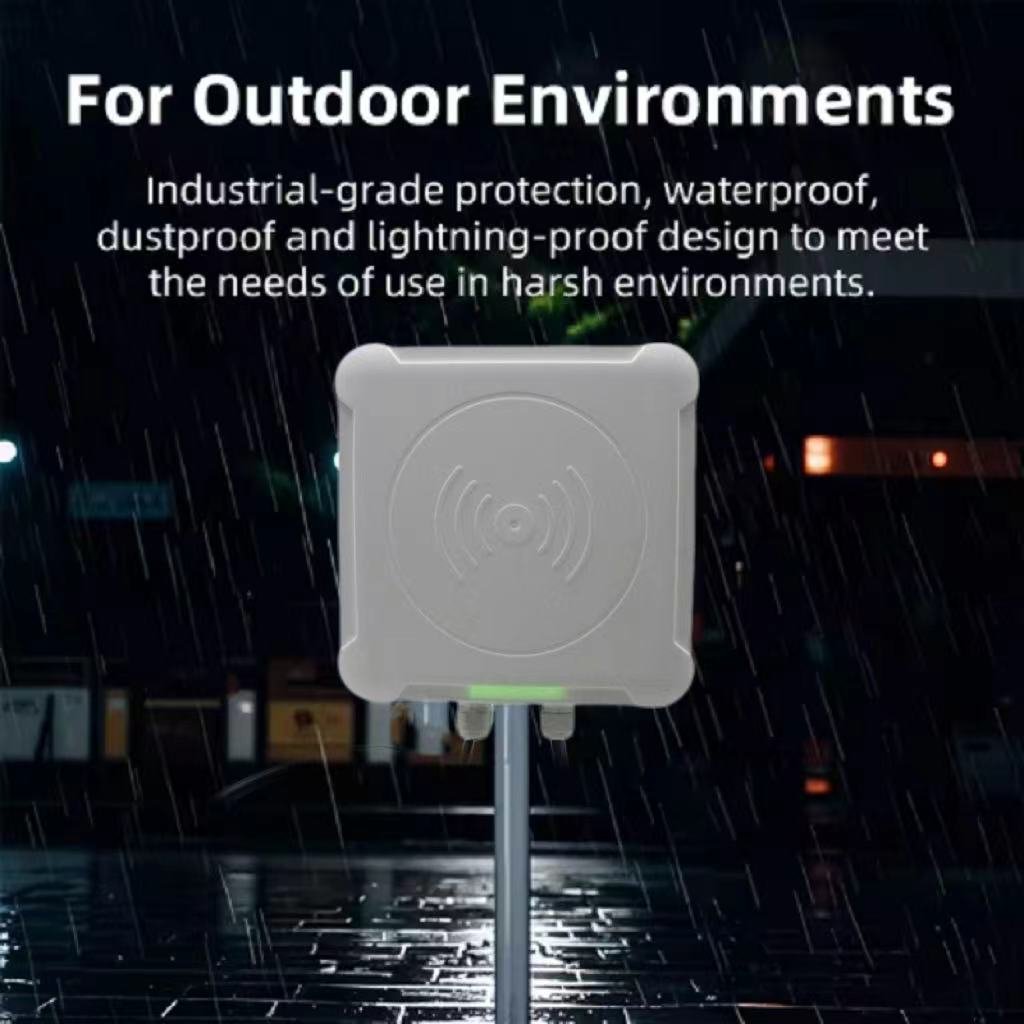 RU661 5-6m Uhf Rfid Reader with LED Green Light RS232 WG26 USB RELAY Ethernet for Vehicle Management