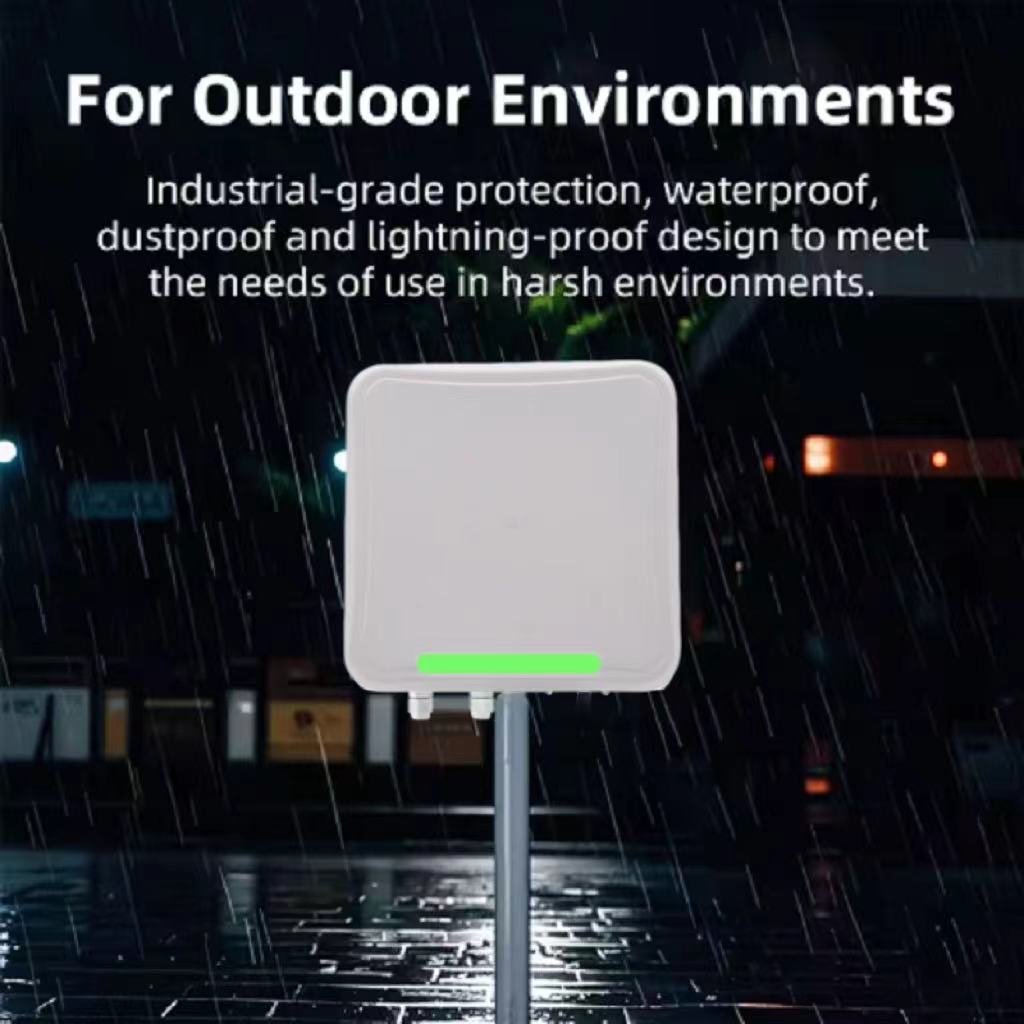 RU661 5-6m Uhf Rfid Reader with LED Green Light RS232 WG26 USB RELAY Ethernet for Vehicle Management