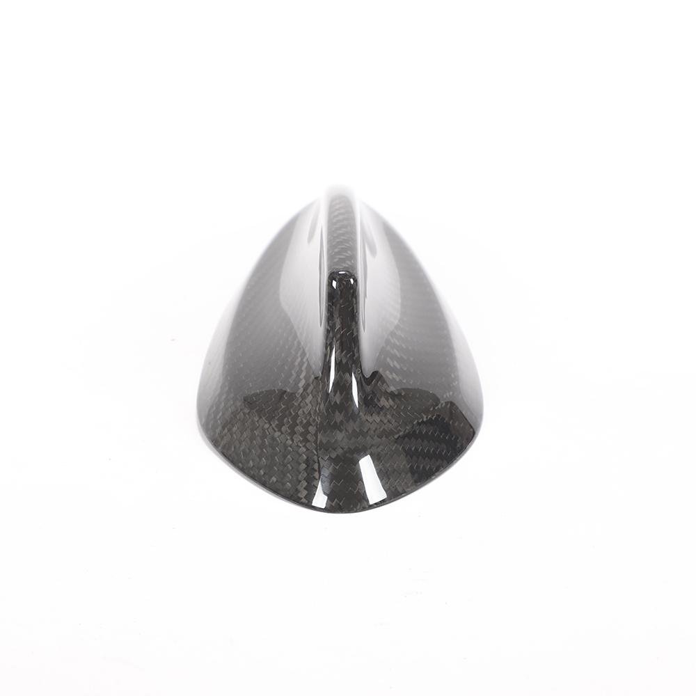 Universal Dry Carbon Fiber Shark Fin Antenna Cover Radio FM/AM Decorate Trim