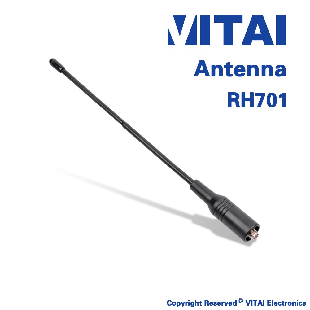 VITAI RH-701 Two Way Radio Antenna 21CM With BNC/SMA Male/Female Connector Max Power 10W Gain 2.15dB Mobile Radio Antenna