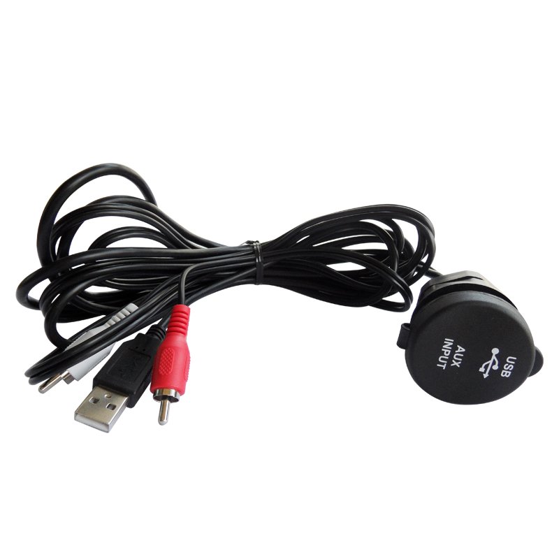 Marine Audio Package Gauge Stereo BT Motorcycle Radio with 6.5 Marine Speakers and Antenna USB Cable