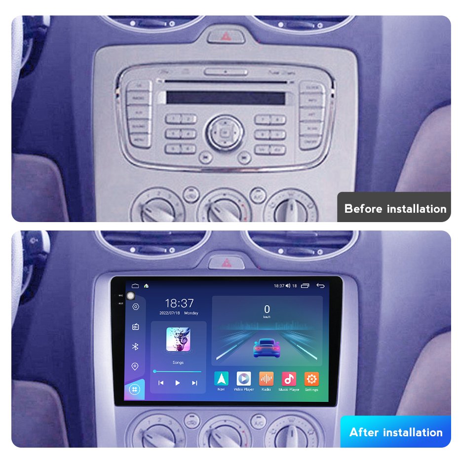 M6 PRO Android 12 2K QLED Screen BT5.1 Dvd Player Car Monitor for Ford Focus 2 2004-2011 DSP GPS Stereo Car Radio
