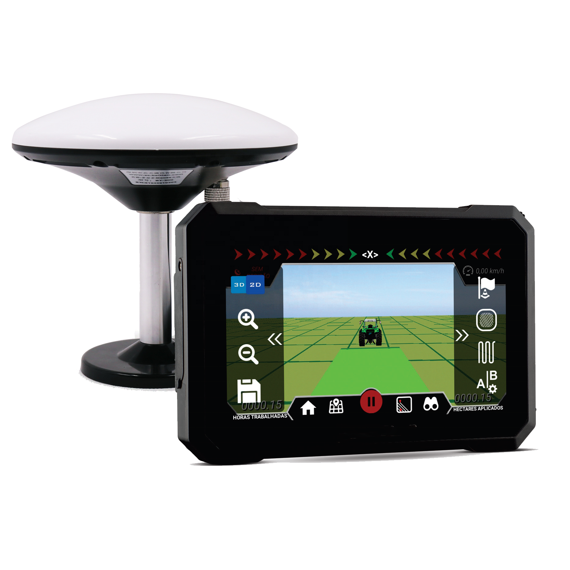 RICOEL P2P 20Accuracy 20cm IP66 Rugged 7" Android Tractor Gps System Follow Me Gps Tractor Agri Gps