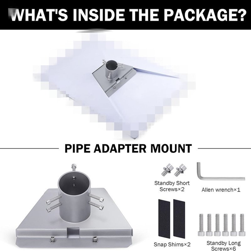 Starlink Gen 3 Bracket Compatible Car Roof Mount Kit Stainless Steel Pipe Adapter Satellite Mount Car Roof Durable Metal