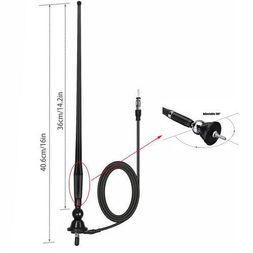 High Gain 88-108MHz Long Range Circular Female Broadcast Am Fm Antenna