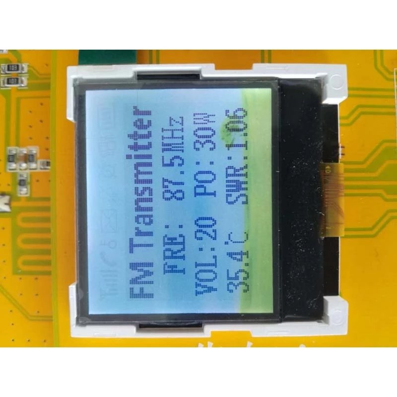 30W PLL Stereo FM Transmitter 76M-108MHz 12V Digital LED Radio Station Module with Heatsink Fan