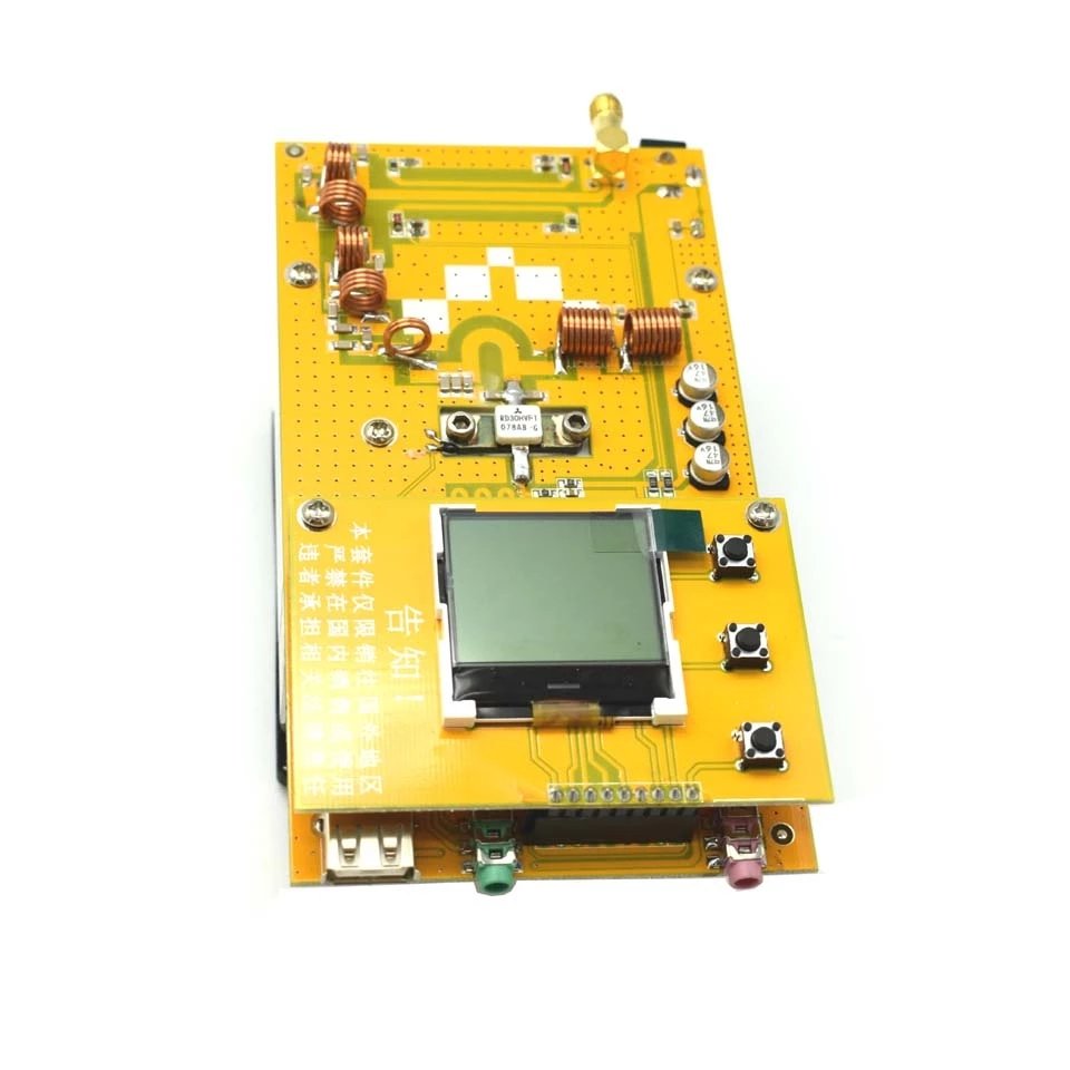 30W PLL Stereo FM Transmitter 76M-108MHz 12V Digital LED Radio Station Module with Heatsink Fan