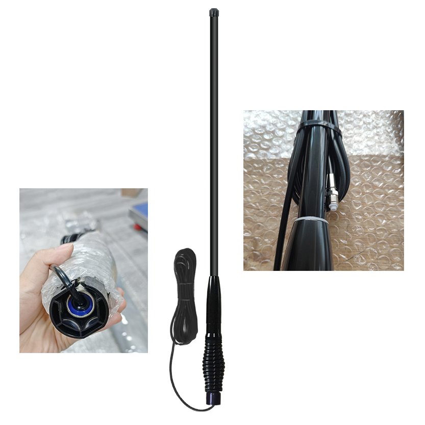 Spring Barrel Very High Frequency 4x4 Off Road Car Antenna VHF CB Heavy Duty Spring Fiberglass Radome Mobile Car Radio Antenna