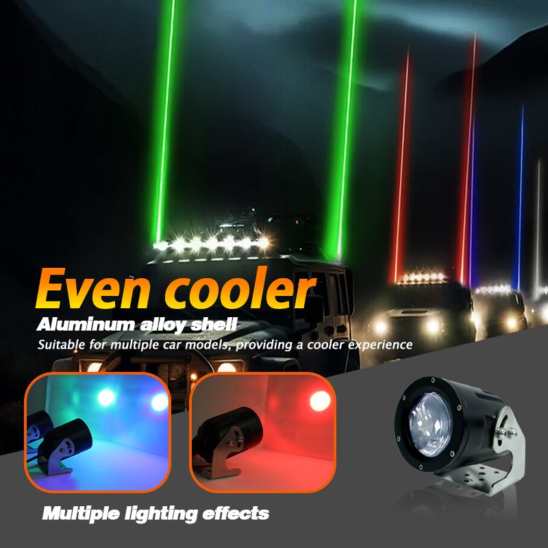 Whipless Whip Lights with Switch & Remote RGB Chase Light Antenna LED Laser Light for UTV ATV RZR Can Am Dune Buggy Truck Boat
