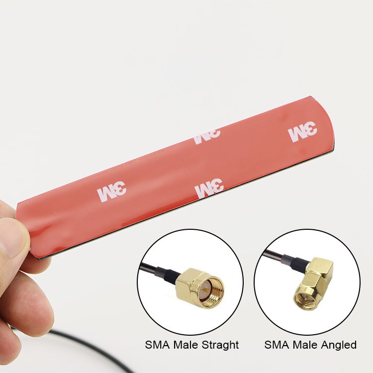 800~2700MHz SMA Male Angled 3 Meters RG174 Cable 4G LTE Antenna, Customized 433MHz 2G 3G Antenna IoT Cellular 4G Car Antenna