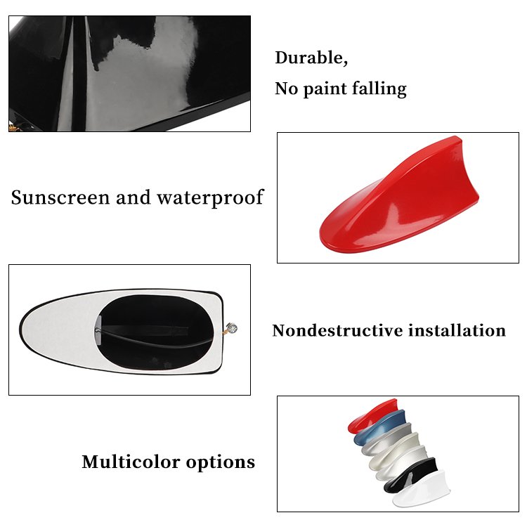 Antenna Cover Fin Universal Radio Signal Auto Shark Fin Style Antenna Universal Car Roof Decoration Modification Car Accessories