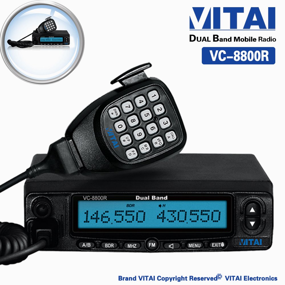 VITAI VC-8800R VHF/UHF Dual Band Mobile Radio Communication Equipment Mobile Transceiver