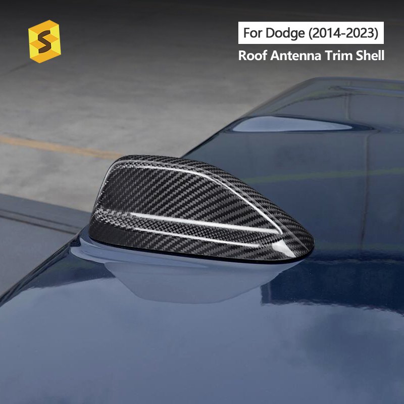 Carbon Fiber Roof Antenna Decoration Shell Antenna Cover for Dodge Durango 2014-2024/Ram 2018-2024/Jeep Grand Cherokee 2021-2024