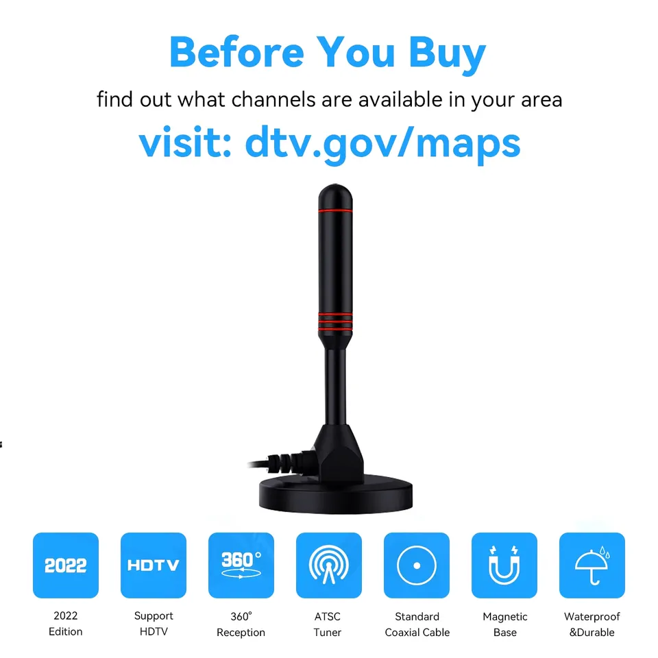 High Quality VHF170~240mhz,UHF470~862mhz flexible digital satellite indoor Tv antenna