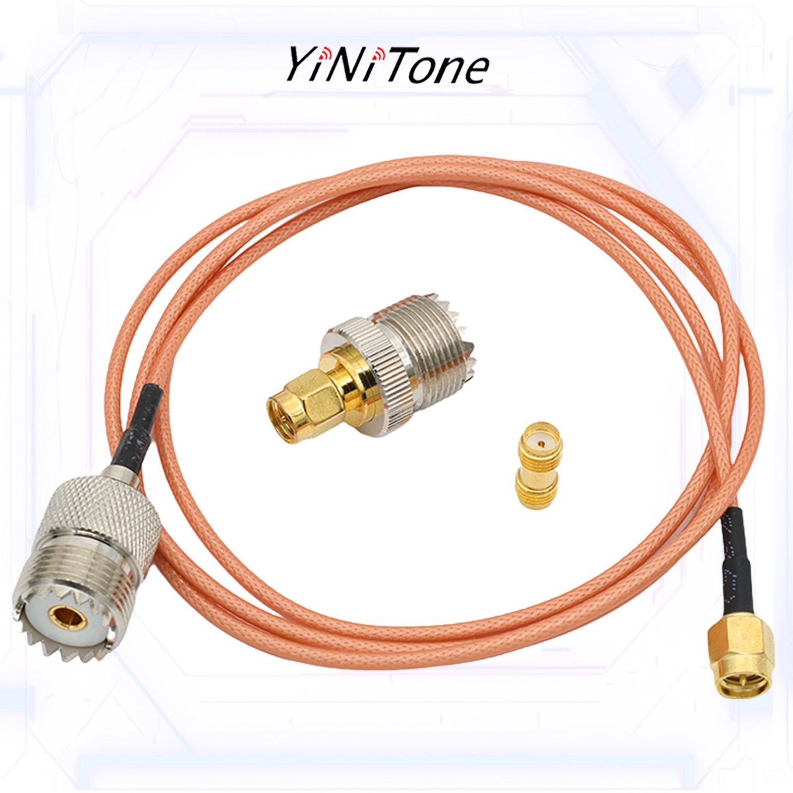 Low Loss RG316 Coaxial Cable for Handheld Antenna Walkie Talkie SMA Male/female to UHF SO239 Female/male Durability Adapter Kit