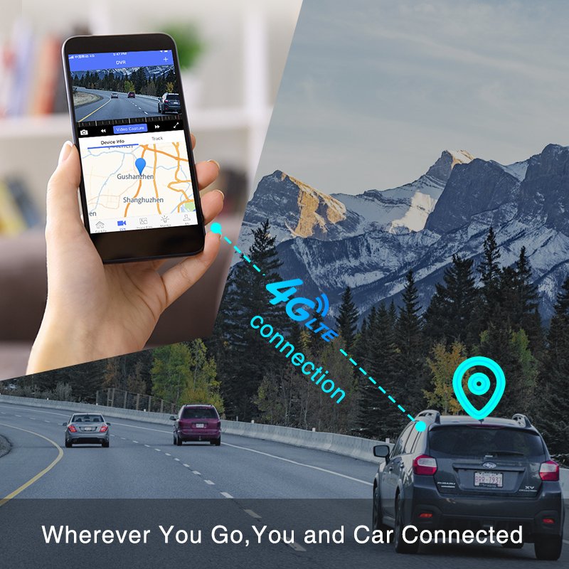 Smart Dual Lens 4G Car Dash Camera for Vehicle Fleet Management