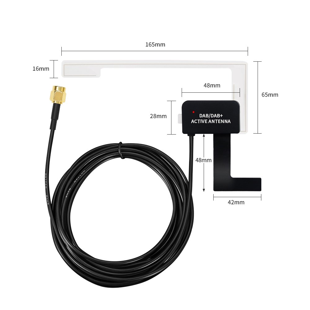 2in1 Car Digital Radio DAB Antenna+ USB File Docking Signal Receiver DAB Sticker Antenna With USB Type Signal Transmitter