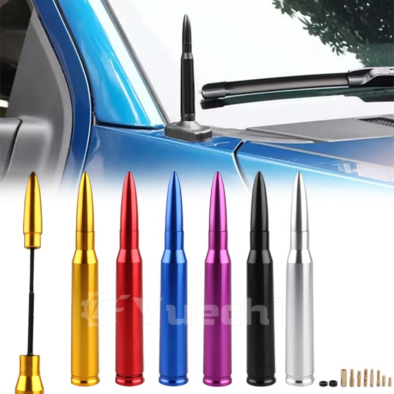 Car Mast Antenna Universal Telescopic Adjustable Antenna Vehicle Decoration Roof Antenna for Ford F150 F250 F350 Jeep Wrangler