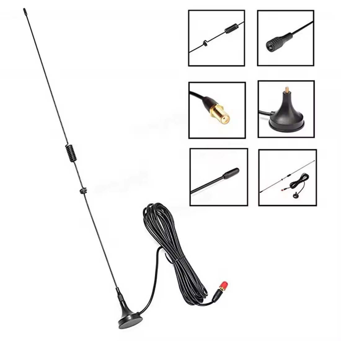 UT-106UV Long Range Outdoor Dual Band VHF +UHF Loop Magnetic Vehicle-mounted Antenna UT-106 Walkie Talkie Car Radio Anteena