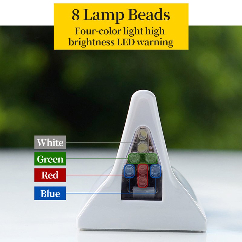 Universal Car Decorative Antenna Solar Powered Shark Fin Shaped Solar Energy LED Warning Light Car Solar Antenna Led Light