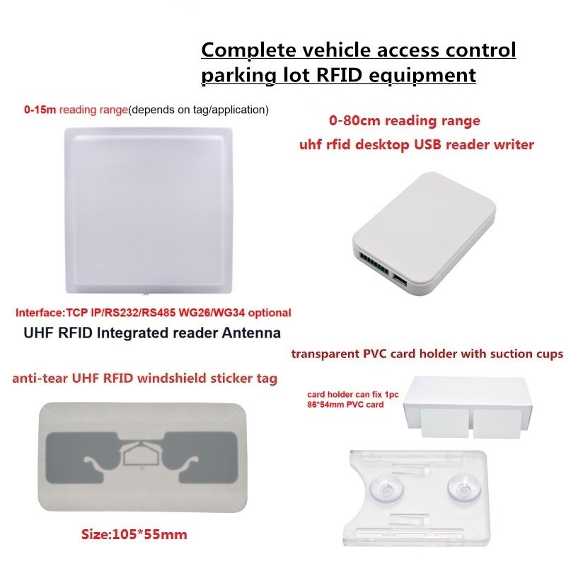 UVHF Vehicle Anti-Detachment Electronic Tag RFID Remote Reading PVC Windshield Vehicle Identification Card Sticker
