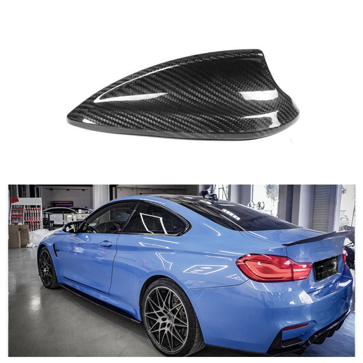 High Quality Automotive Parts Shark Fins Suitable for BMW M3 M4 Series F80 F82 F83 Dry Carbon Fiber Shark Fins
