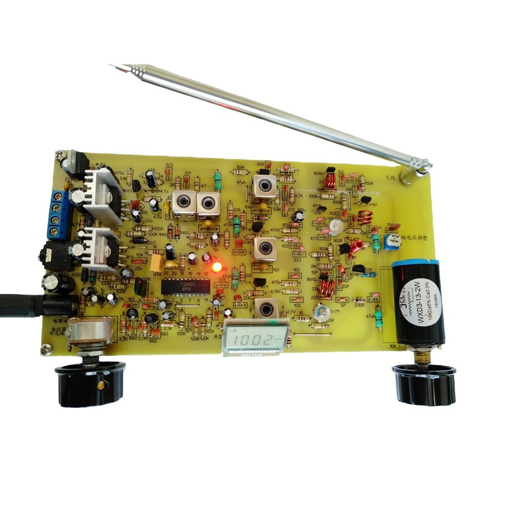 PACKBOX Discrete Components FM Stereo Radio LA3401 Decoding TDA2030A Stereo Power Amplifier With Frequency Display