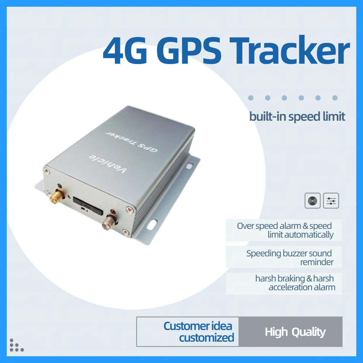 4G Online GPS Tracker Beidou AGPS LBS Remote Car Stop Fuel Monitoring Speed Limit Function Compatible IOS Android Apps