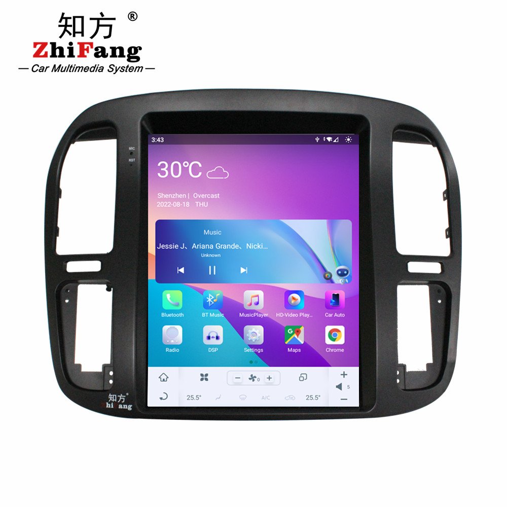 Zhifang Tesla Style Carplay Android 11.0 8+128GB for Toyota Land Cruiser LC100 1998-2002 Radio Car Stereo DVD